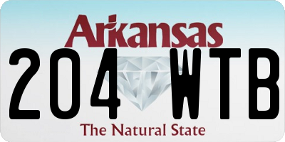 AR license plate 204WTB