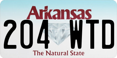 AR license plate 204WTD