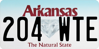AR license plate 204WTE