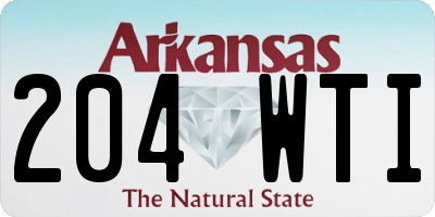 AR license plate 204WTI