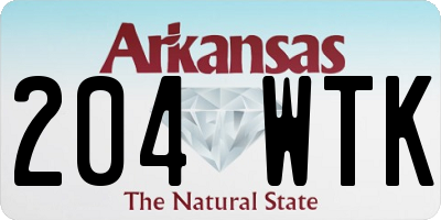 AR license plate 204WTK