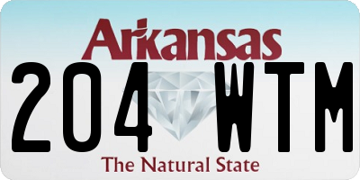 AR license plate 204WTM