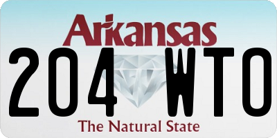 AR license plate 204WTO