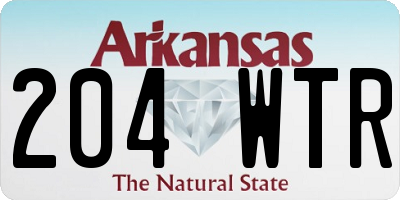 AR license plate 204WTR