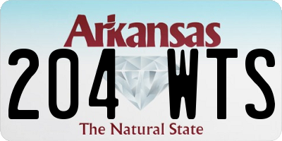 AR license plate 204WTS