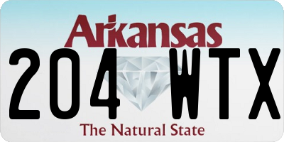 AR license plate 204WTX