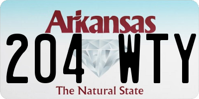 AR license plate 204WTY