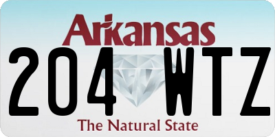 AR license plate 204WTZ