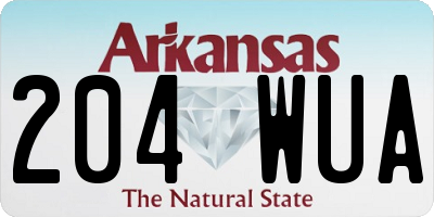 AR license plate 204WUA