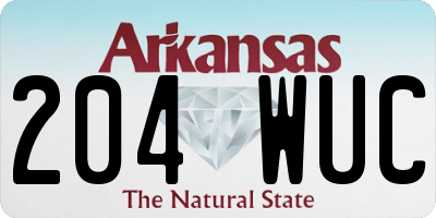 AR license plate 204WUC