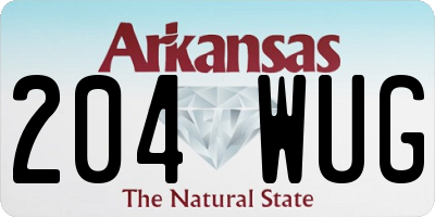 AR license plate 204WUG