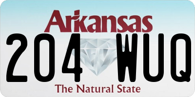 AR license plate 204WUQ