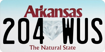 AR license plate 204WUS