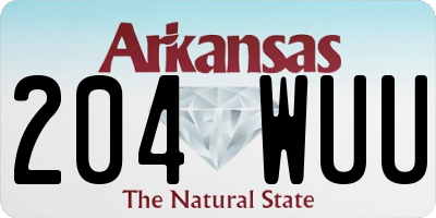 AR license plate 204WUU