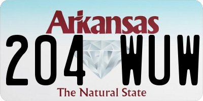 AR license plate 204WUW