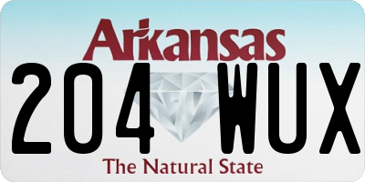 AR license plate 204WUX