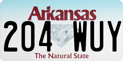 AR license plate 204WUY