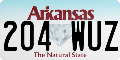 AR license plate 204WUZ