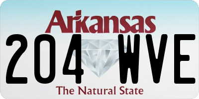 AR license plate 204WVE
