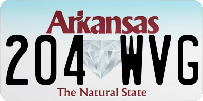 AR license plate 204WVG
