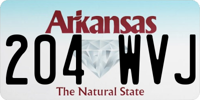 AR license plate 204WVJ