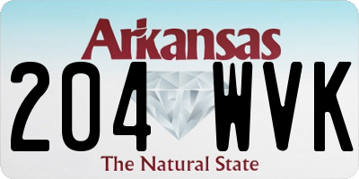 AR license plate 204WVK