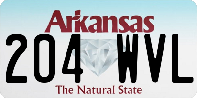AR license plate 204WVL