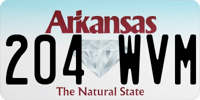 AR license plate 204WVM