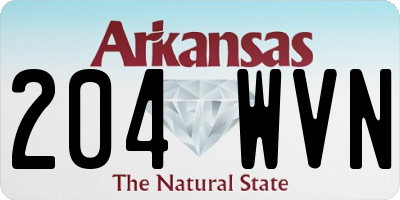AR license plate 204WVN