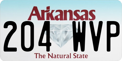 AR license plate 204WVP