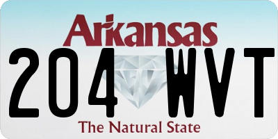 AR license plate 204WVT