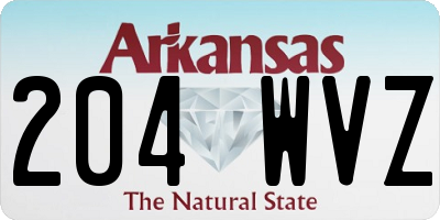AR license plate 204WVZ