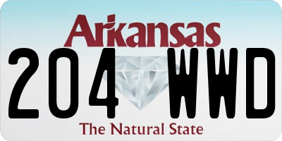 AR license plate 204WWD