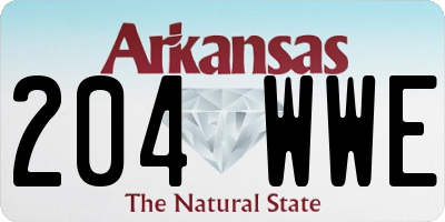 AR license plate 204WWE