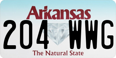 AR license plate 204WWG