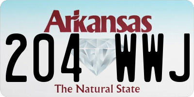 AR license plate 204WWJ