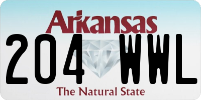 AR license plate 204WWL