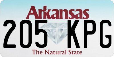 AR license plate 205KPG