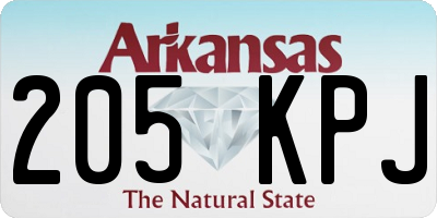 AR license plate 205KPJ