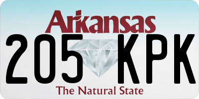 AR license plate 205KPK