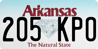 AR license plate 205KPO