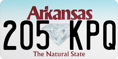 AR license plate 205KPQ