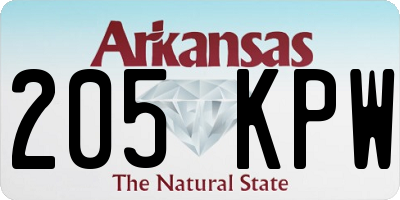 AR license plate 205KPW