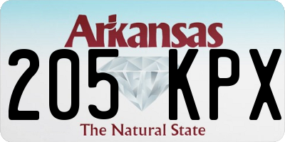 AR license plate 205KPX