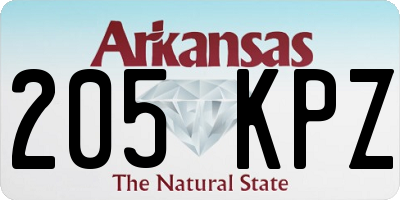 AR license plate 205KPZ