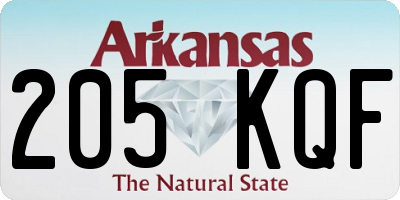 AR license plate 205KQF