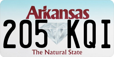 AR license plate 205KQI