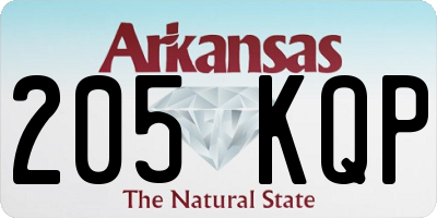 AR license plate 205KQP