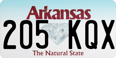 AR license plate 205KQX