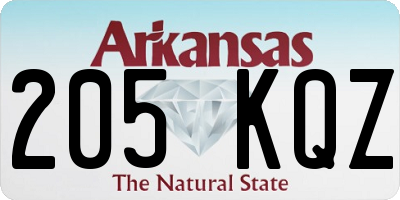 AR license plate 205KQZ